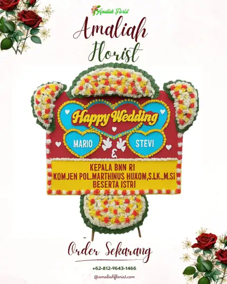 Papan Bunga Pernikahan Slamet